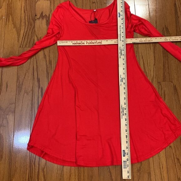 Molerani Size Small long sleeve red dress - Picture 8 of 8